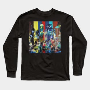 City of New York America Abstract 629 Long Sleeve T-Shirt